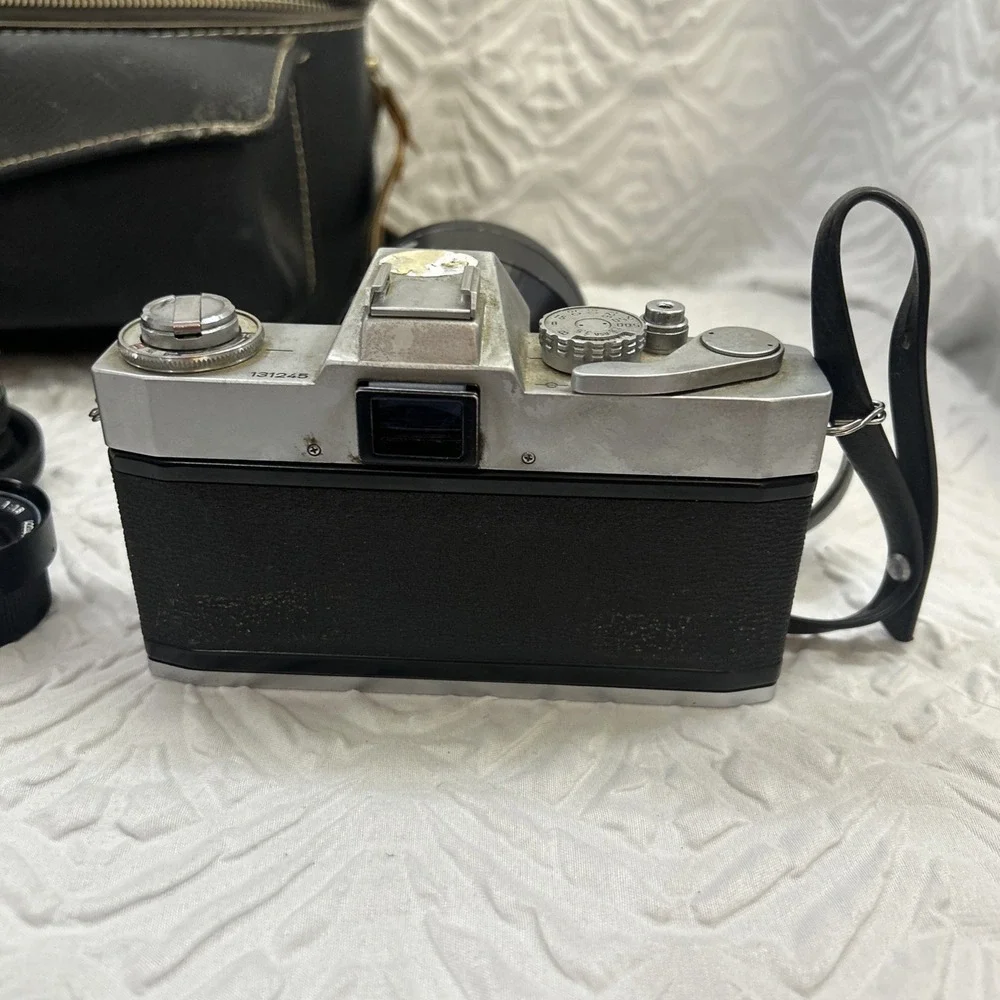 Vintage Canon FT QL 35mm Film Camera Kit Lenses Flash Bag Bundle - Picture 4 of 11